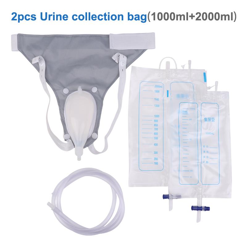Reusable Hypo-Allergenic Men Older Woman Silicone Urine Collector Bags Adults Urinal With Urine Catheter Bags Male Female Toilet