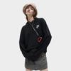 Fila Fusion Серия FOB Радужная Мода Свободный Худи Унисекс Худи Черный T11U333207FBK