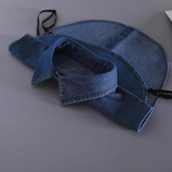 Women Fake Collar with Adjustable Straps Lapel Buttons Closure Detachable Shirt Collar Versatile Decoration