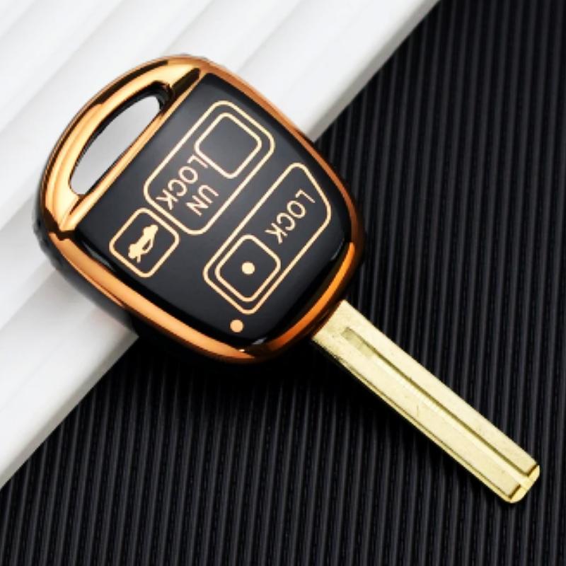 2/3 Buttons TPU Car Key Case Cover Fob For Toyota FJ Cruiser Land 2008-2014 Yaris Echo For Lexus ES GS LS IS RX SC LX RX400h