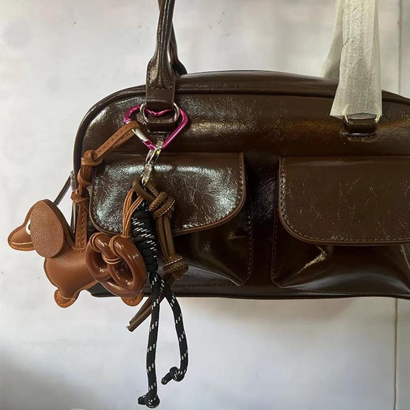 Креативный кулон в виде сердца на сумку, ремешок для мобильного телефона, цветная плетеная веревка, брелок, кулон, рюкзак, украшения, аксессуары