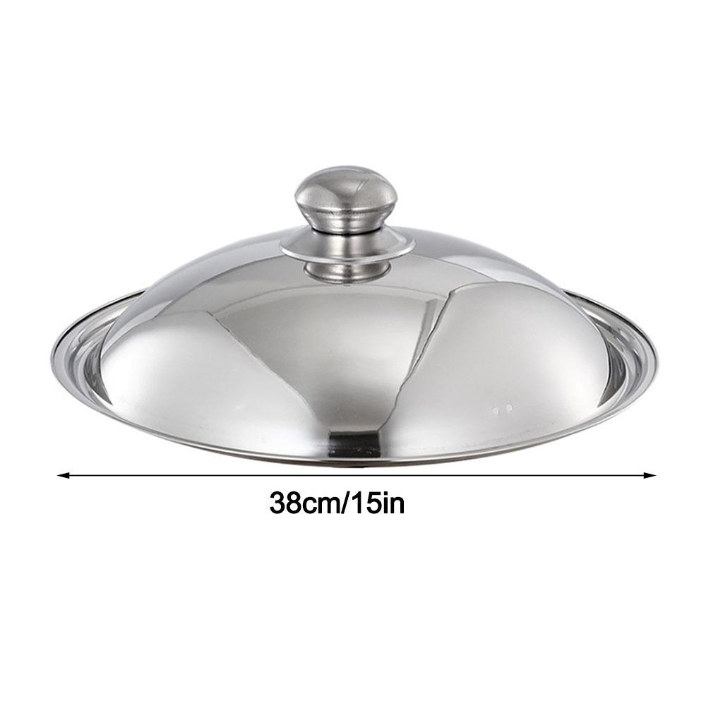 Stainless Steel Wok Pot Lid 28-42cm Kitchen Food Lid New Bowl Cover Restaurant Kitchenware
