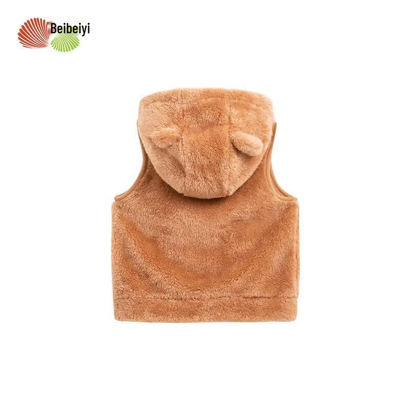 Детский флисовый жилет с капюшоном Beibeiyi