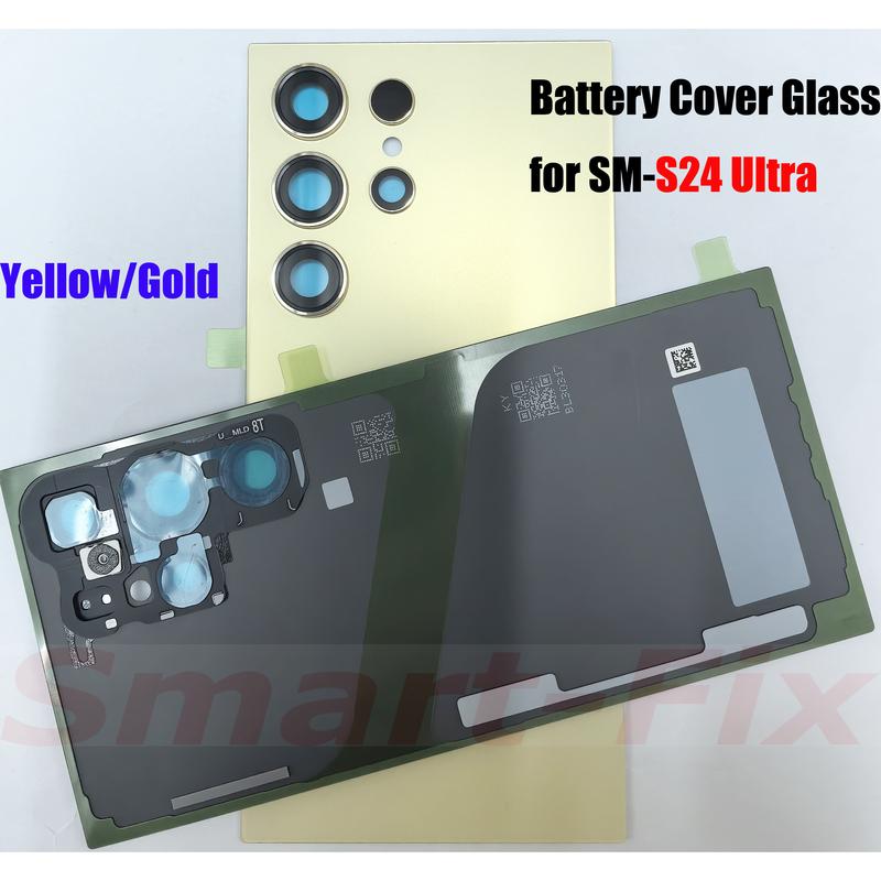 (новый)Задняя крышка аккумулятора OEM для SM-S24 Ultra 24ULTRA S24U 5G Стеклянная задняя крышка аккумулятора Задний корпус Задняя крышка