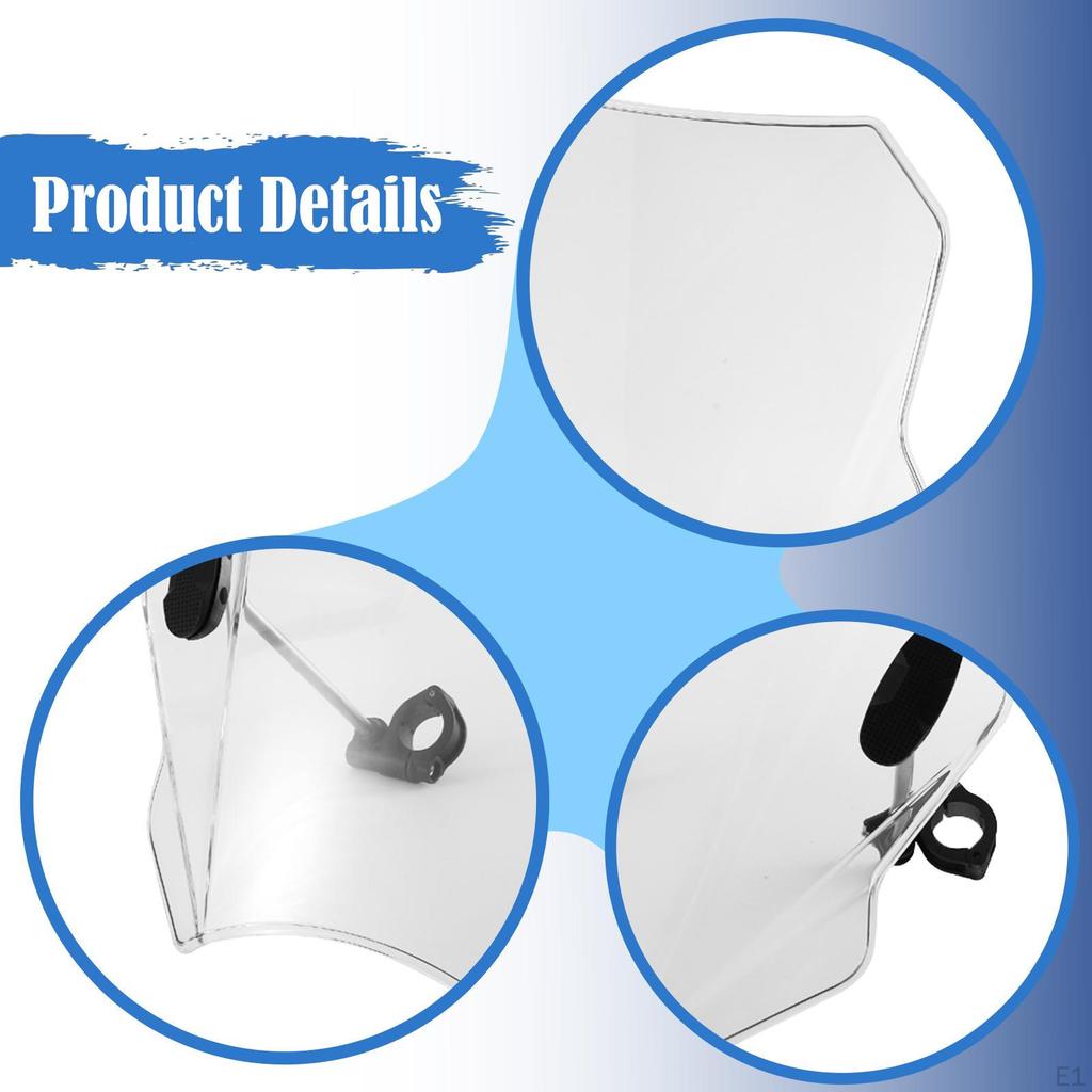 Motorcycle Windshield Replacement Windproof Universal Easy Installation Professional Windscreen for