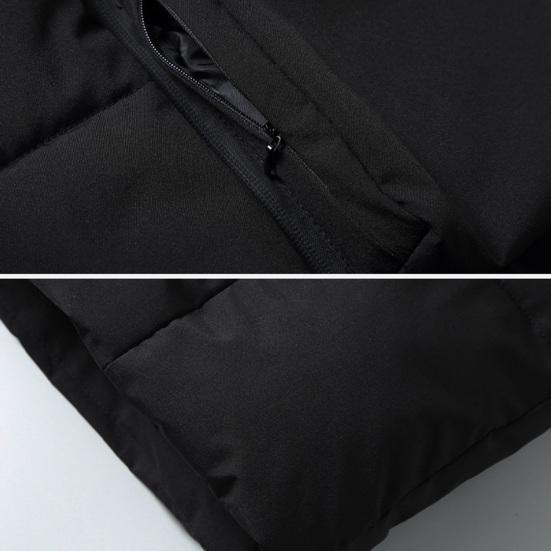 Мужской пуховик с воротником-стойкой, без рукавов, косая застежка-молния, жилет, пальто с передними карманами, однотонное хлопковое пальто