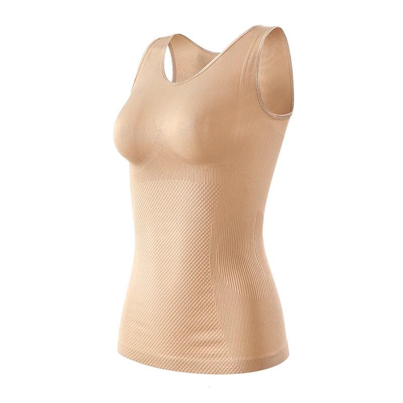Женская утягивающая майка на бретелях, формирователь тела, корректирующая одежда, бесшовный жилет с контролем живота
