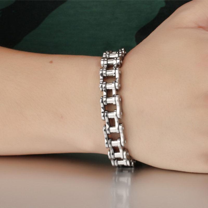 SCIONE Браслет Мужской браслет Рок Персонализированная мотоциклетная цепь Велосипедный браслет