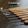Комплект крючков для вязания крючком из бамбука: Инструменты для ручного вязания с крючками для вязания крючком с круглой головкой для проектов из пряжи и свитеров.