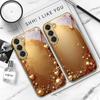 Золотая лента и бант Для Samsung Galaxy S26 S20 FE S21 S22 S23 Plus S24 Ultra S25Ultra S21+ S22Plus Золотой стеклянный чехол для телефона