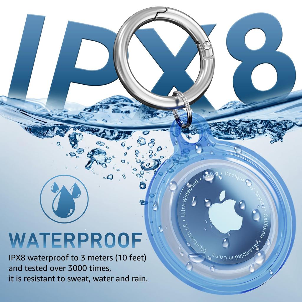 Ключа Airtag DDJ AirTag, изготовленного из экологически чистого материала, чехол для бирки Air Tag для собак, эксклюзивный чехол для защиты от царапин на всем теле [набор 4], чехол,