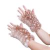 Elk Series Half Finger Gloves Christmas Deer Pattern Dew Finger Hair Gloves  Winter