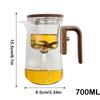 Glass Tea Pot Kettle Infuser 520ML/720ML Teapot Water Separation Inner Magnet One Click Magnetic Switches Tea Filtration Cup Set