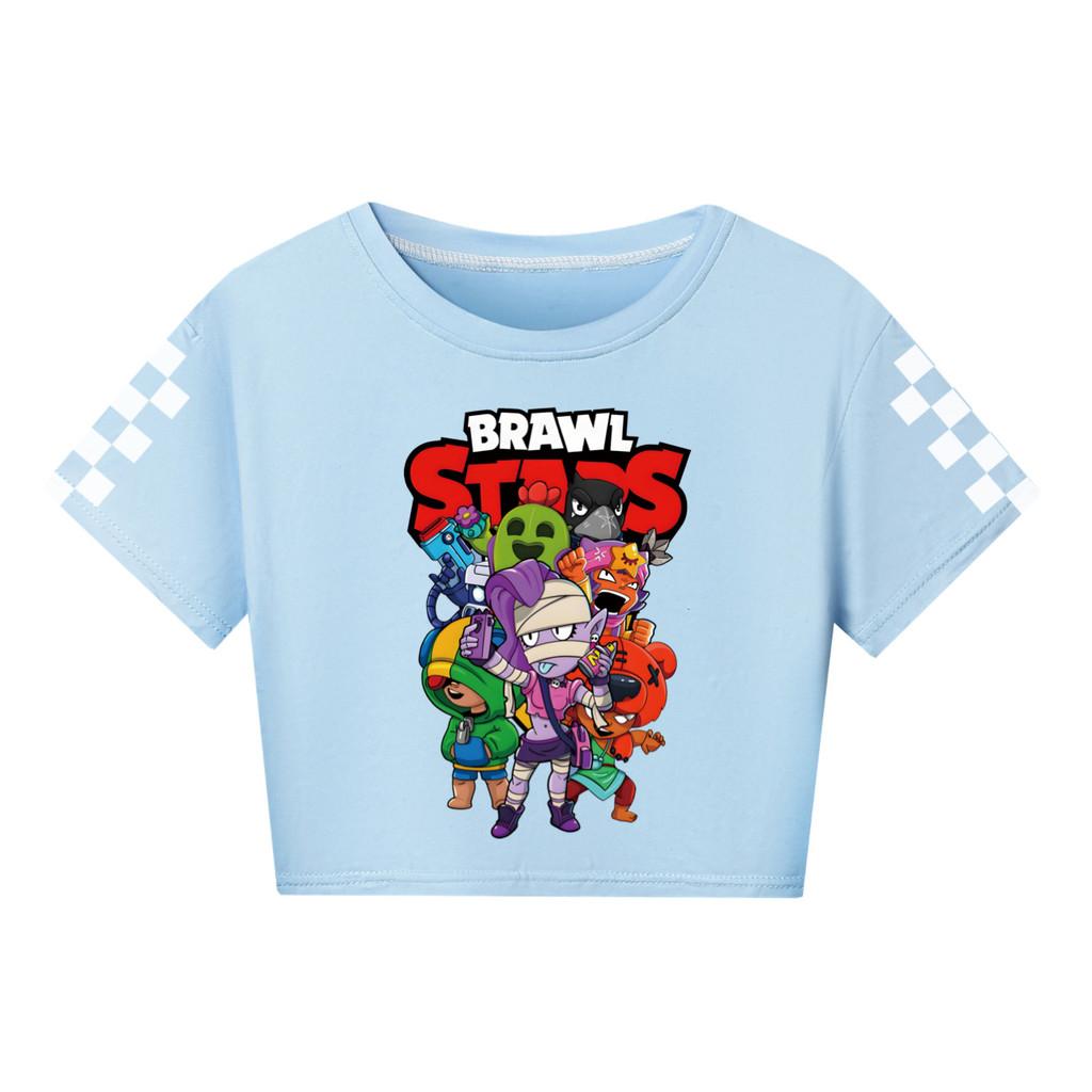 4094 Детская футболка с принтом Brawl Stars для девочек, с короткими рукавами