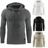 2024 Spring and Autumn New European and American Men's Jacquard Hoodie Long Sleeve Hoodie Warm Color Sports Hoodie Coat