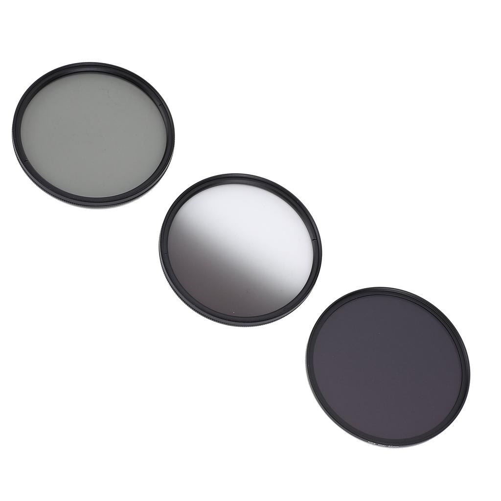 3 In 1 Camera Filter Kit ND8 CPL GND Filter Set Replacement Neutral Density Filter Circular
