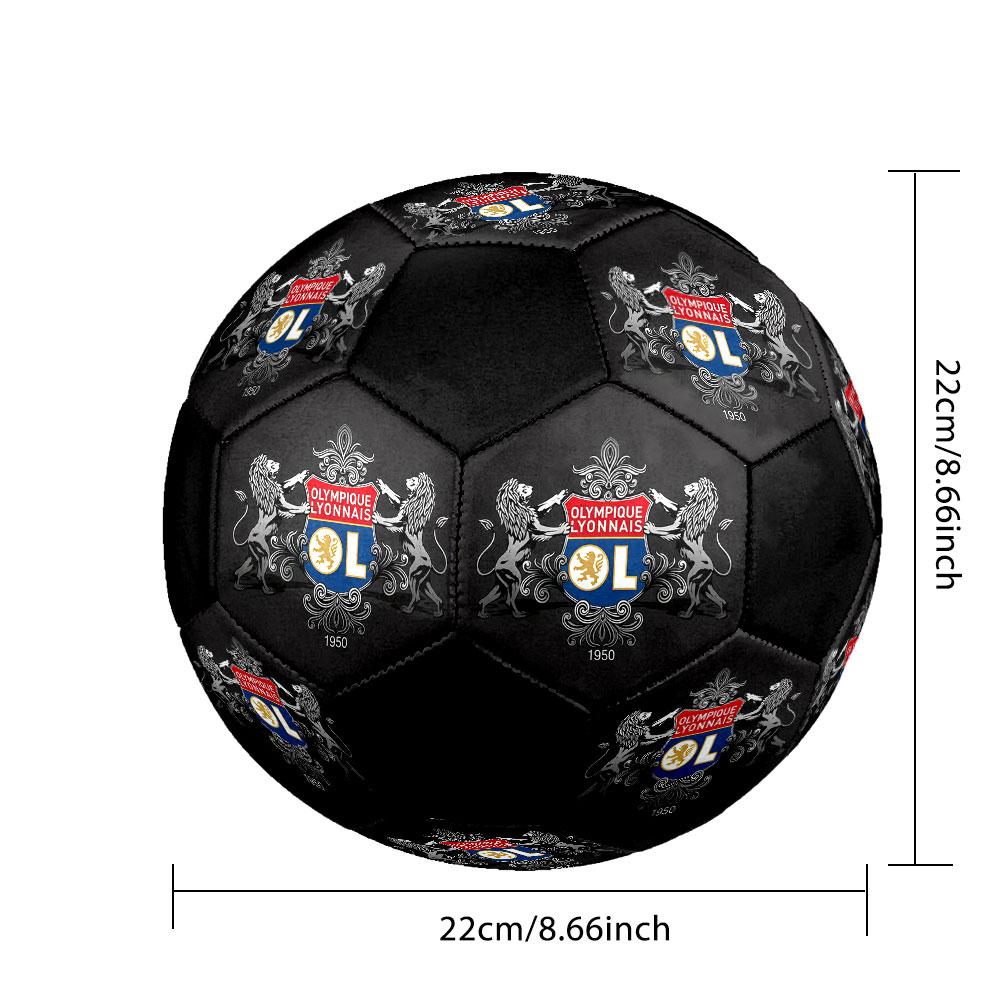 1 шт. Футбольный мяч Olympique Lyonnais, размер 5, Praha, Мяч для мини-футбола, Цветной, Для всех возрастов, Машинная строчка, ПВХ, Готов к соревнованиям, Прочный, Высокий отскок