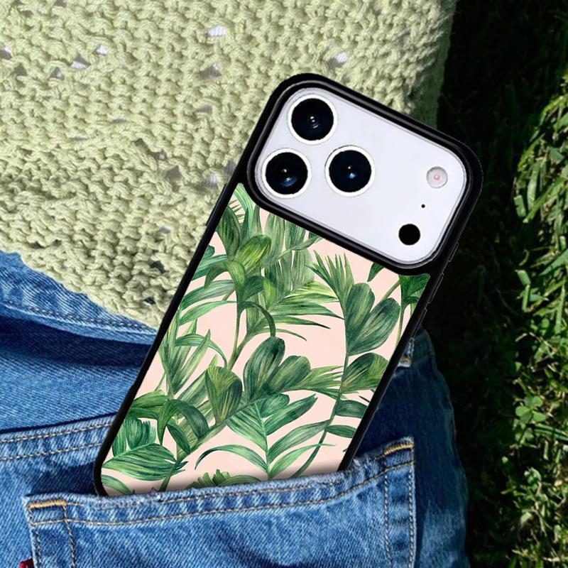 Green Monstera Leaf phone case cover Compatible with for IPhone 17air 16e 15 14 13 12 11Pro Max 17 Air