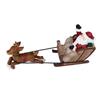 Christmas Aquarium Decoration Resin Father Christmas Reindeer Sleigh Ornament Decorative Fish Tank