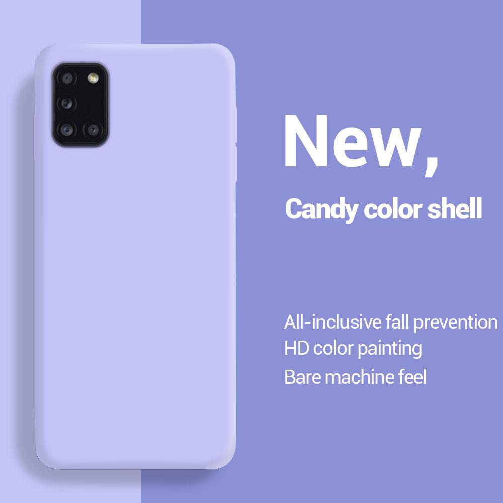 Мягкий чехол из жидкого силикона для Samsung Galaxy A31 A41 A51 A71 A11 A21S A12 A22 A32 A42 A52 A72 4G 5G