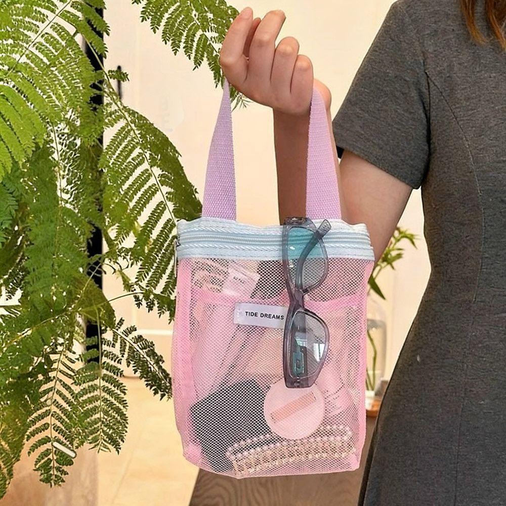 Large Capacity Handbags Transparent Makeup Bag Dopamine Storage Bags