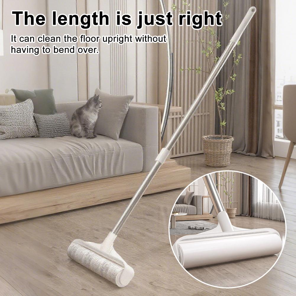 Reusable Pet Hair Remover Hair Sticker Roller Lint Roller with Retractable Handle for Hair Fluff Removal Adhesive Sofa