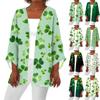 Women's Casual And Fashionable Valentine's Day  Printed Lightweight Mid Length Jacket Cardigan