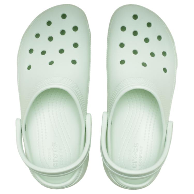 Crocs Classic Platform Clog Comfortable Simple Clogs Women Clogs Light-Green 206750-3YF