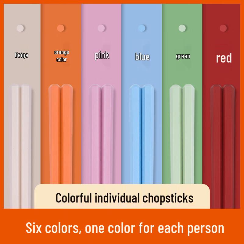 Keman Duo Colorful Alloy Chopsticks Set