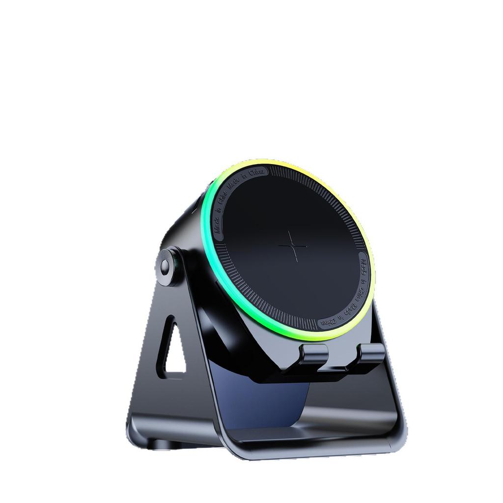 Многофункциональное беспроводное зарядное устройство и RGB-динамик ZJ-08 с Bluetooth и настольной подставкой