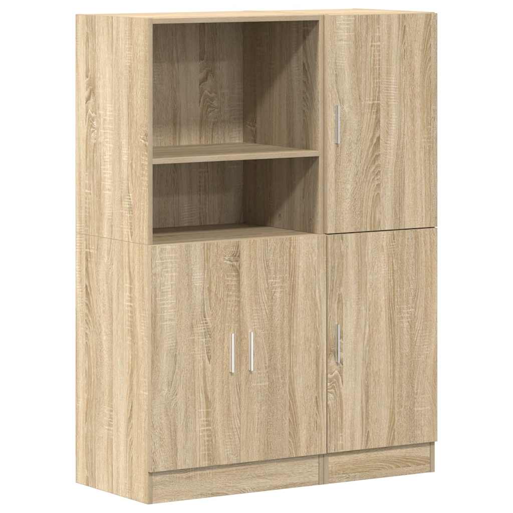 Vidaxl Zestaw 2 Szafek Kuchennych, Dąb Sonoma, Materiał Drewnopochodny