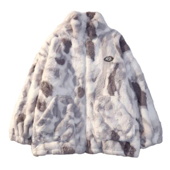 Женское зимнее пальто, утолщенный плюшевый воротник-стойка, защита шеи, ветрозащитный, морозостойкий, с длинным рукавом, на молнии, соответствующий цвет, женская куртка тай-дай