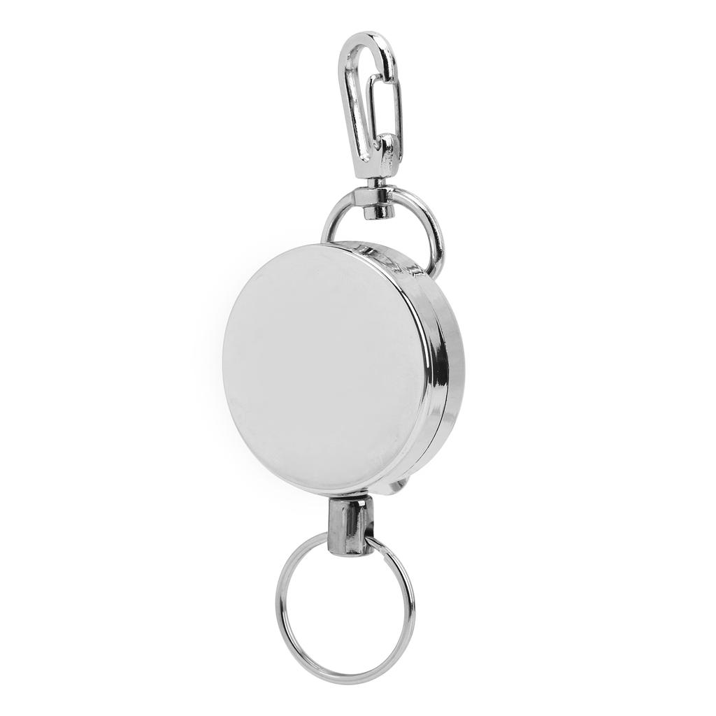 4 см прочный выдвижной полностью металлический стальной провод брелок брелок тяга держатель ключей