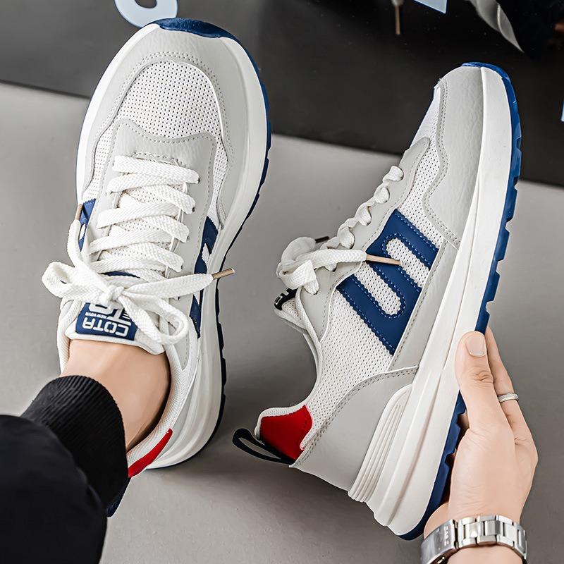 Мужская спортивная одинарная обувь сетчатая дышащая универсальная повседневная обувь мужская беговая платформа студенческая