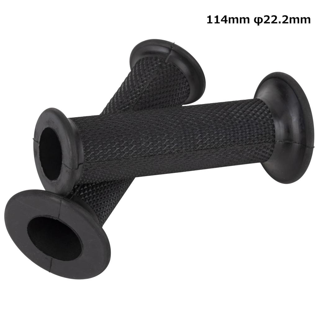 Kijima 201-202 Мотоциклетные запчасти Резиновая ручка Черная 4,5 x 0,9 дюйма (114 x 22.2 мм) Сквозной тип