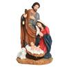 Poly Resin Crib Set Nativity Set Holy Family Statue with Sheep Catholic Idol Perfect for Altar, Housewarming, Gifting and Decoration