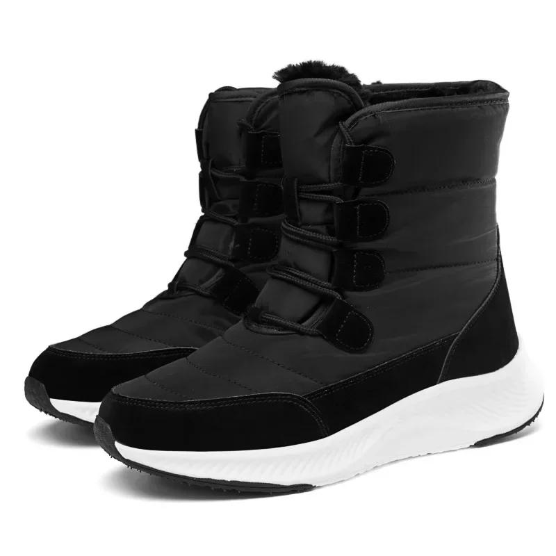 Модные женские ботинки, зимние белые ботинки для снега, короткий стиль, верх, нескользящий, высокое качество, плюшевые ботинки на платформе, женские ботинки, женские ботинки 2024