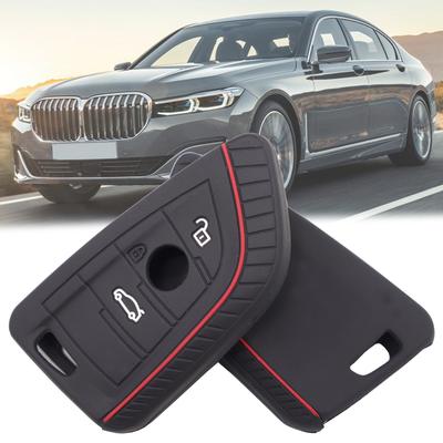 Для BMW 1 2 3 4 5 6 7 X1 X2 2014 2015 2016 2017 2018 2019 силиконовый чехол для ключей с 3 кнопками, держатель, защитный чехол, автомобильные аксессуары
