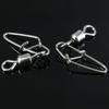 Stainless Steel 1#-8# Heavy Duty Ball Fishing Snap Connector with Pin Bearing Barrel Rolling Swivel