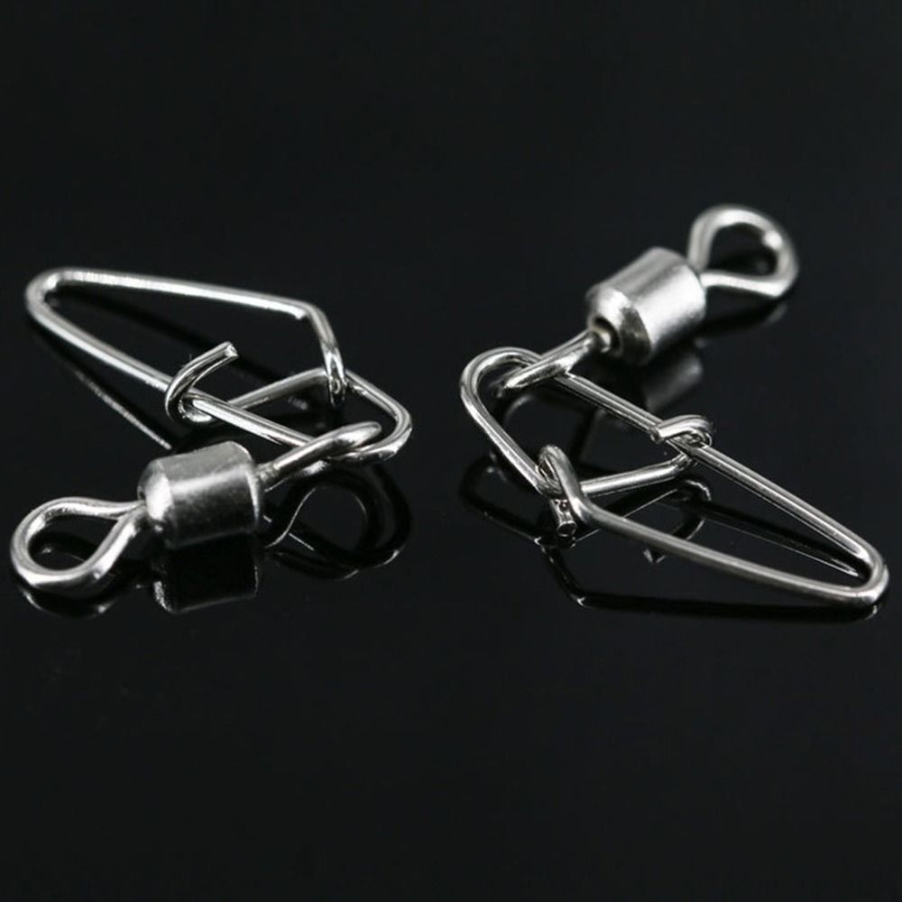Stainless Steel 1#-8# Heavy Duty Ball Fishing Snap Connector with Pin Bearing Barrel Rolling Swivel
