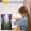 Everyday Superheroes Coloring Book 60-Page Interactive Adventure for Kids Portable Creative Coloring Book with Pencils Crayons Markers