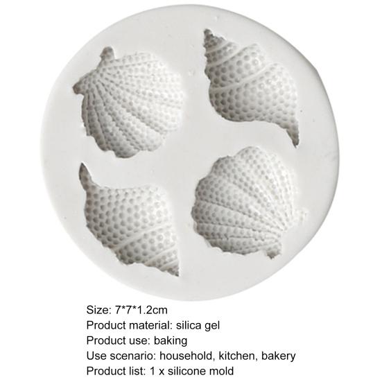 Силиконовая форма, легко извлекаемая, не липкая, термостойкая, многогранная, ракушечная, эпоксидная форма для выпечки