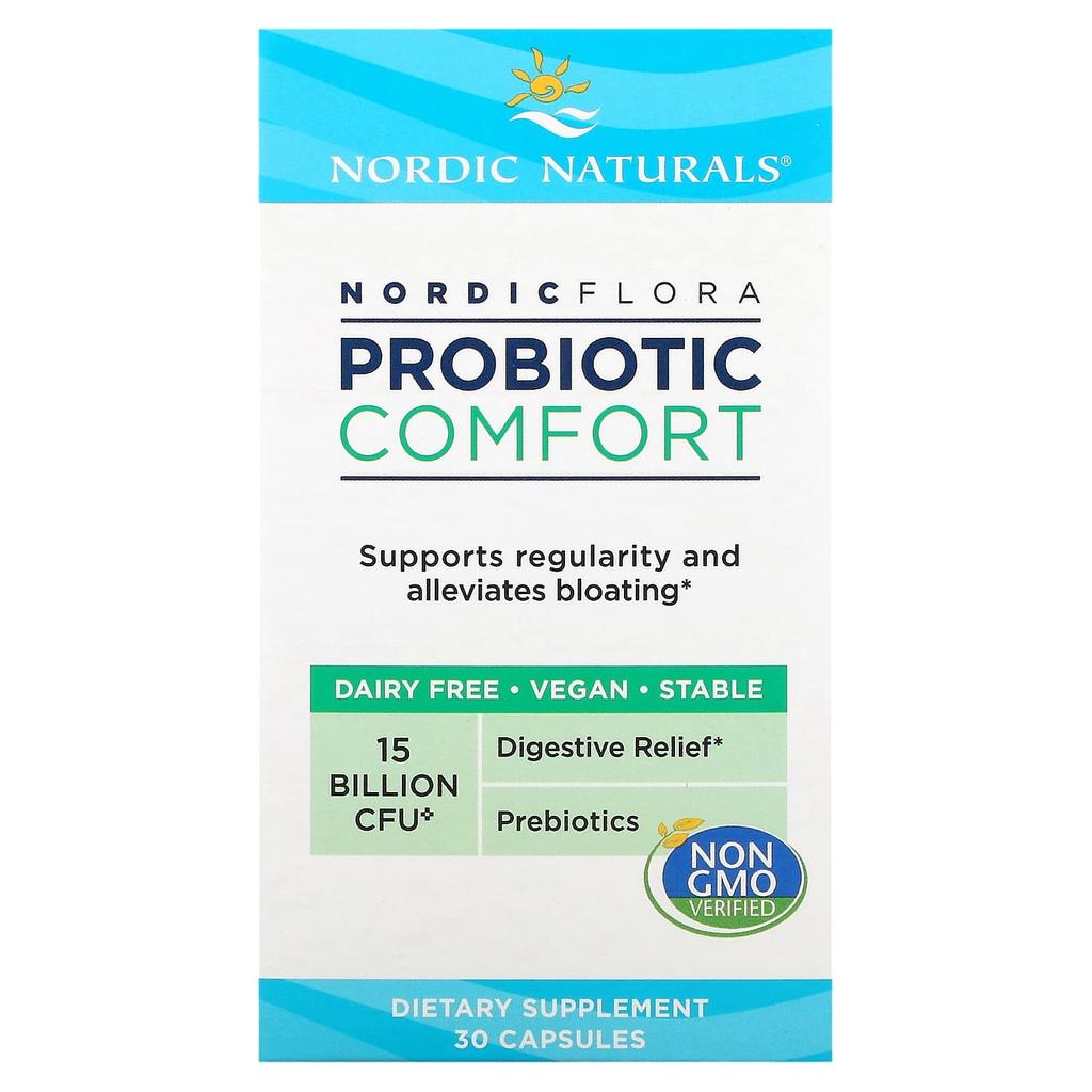 Nordic Naturals Nordic Flora Probiotic, Comfort, 15 Billion CFU, 30 Capsules