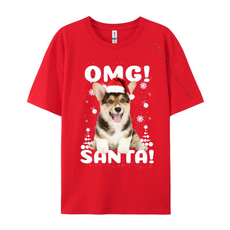 Christmas Dog T Shirts Fashion Premium Cotton Crew Neck Tee Shirts Male Plus Size Sweatshirts High Quality