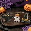 Cute Spooky Home Decor 3Pcs Halloween Decoration, Resin Micro Landscape Miniature Figurines, Ghost Kids Decoration Pumpkin Fairy Garden Ornament