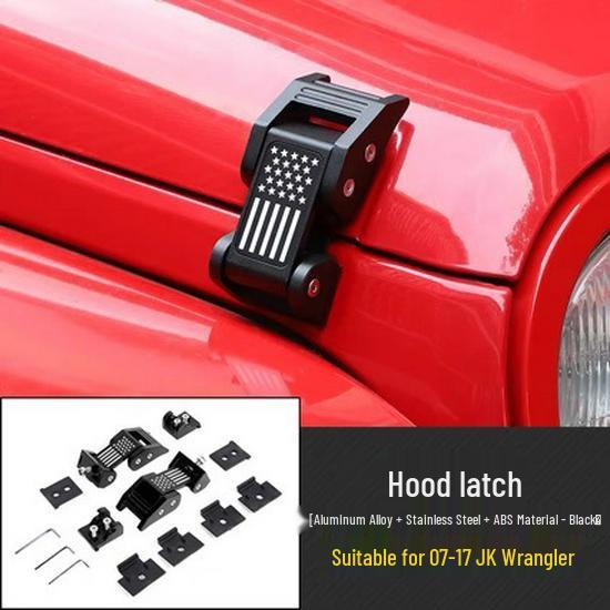 Совместимый замок-защелка капота для Jeep Wrangler JK JL 07-25 и Gladiator JT