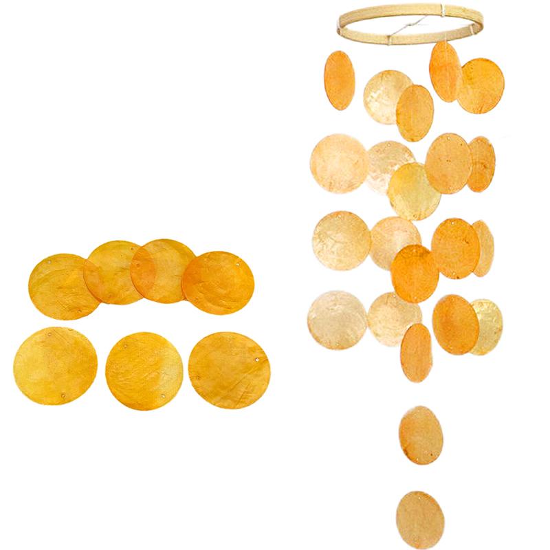 100 шт. круглые 5 см с 2 отверстиями DIY для колокольчиков для дома, украшения для дома, изготовление натуральных ракушек, ракушек Capiz