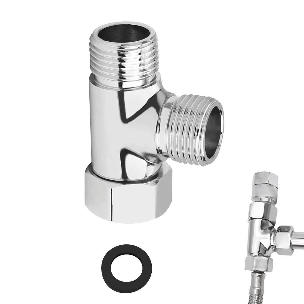 Антикоррозийный 3-ходовой Т-образный адаптер, утолщенный антипротечный латунный Т-адаптер, простая в установке замена клапана-распределителя для душа
