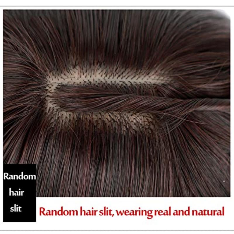 Топпер для волнистых/кудрявых волос с воздушной челкой для женщин, синтетический зажим для наращивания волос, парик для увеличения объема для покрытия выпадения седых волос