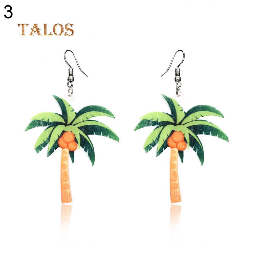 Women Creative Coconut Fresh Fruit Hook Earrings Summer Holiday Party Jewelry Beauty